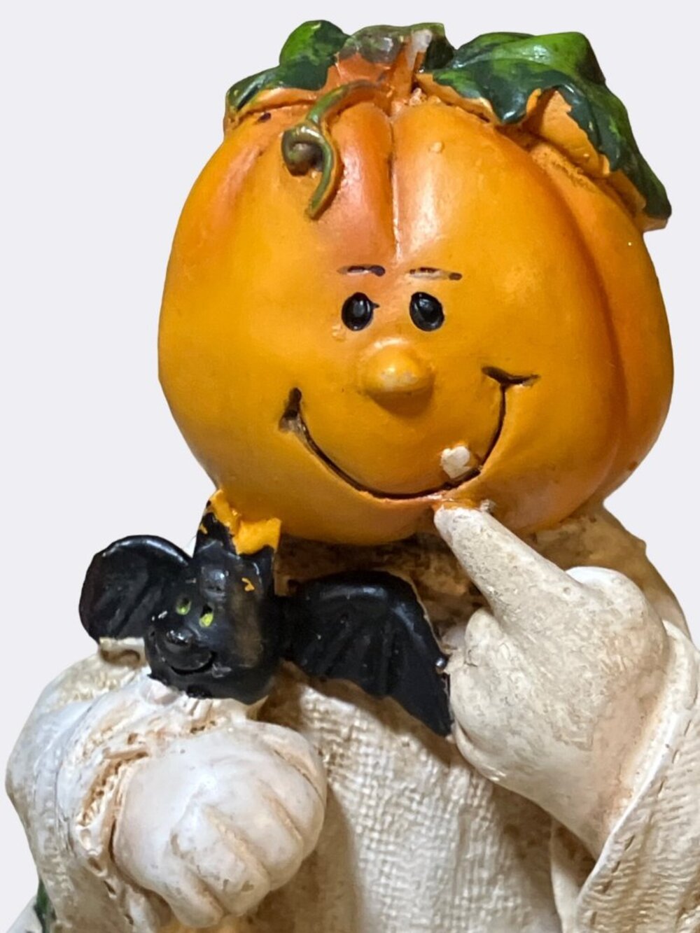 Halloween Figurines Pumpkin Head and Scarecrow Spooky and Cute Decor - Picture 3 of 11